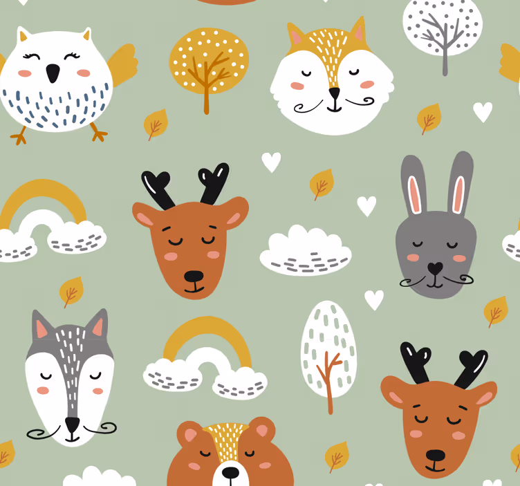 Blind children nordic style mountains decor - TenStickers