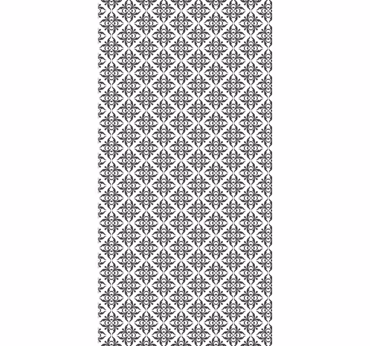 Blind office elegant black floral design - TenStickers