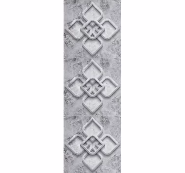 Blind office grey 3d geometric stone design - TenStickers