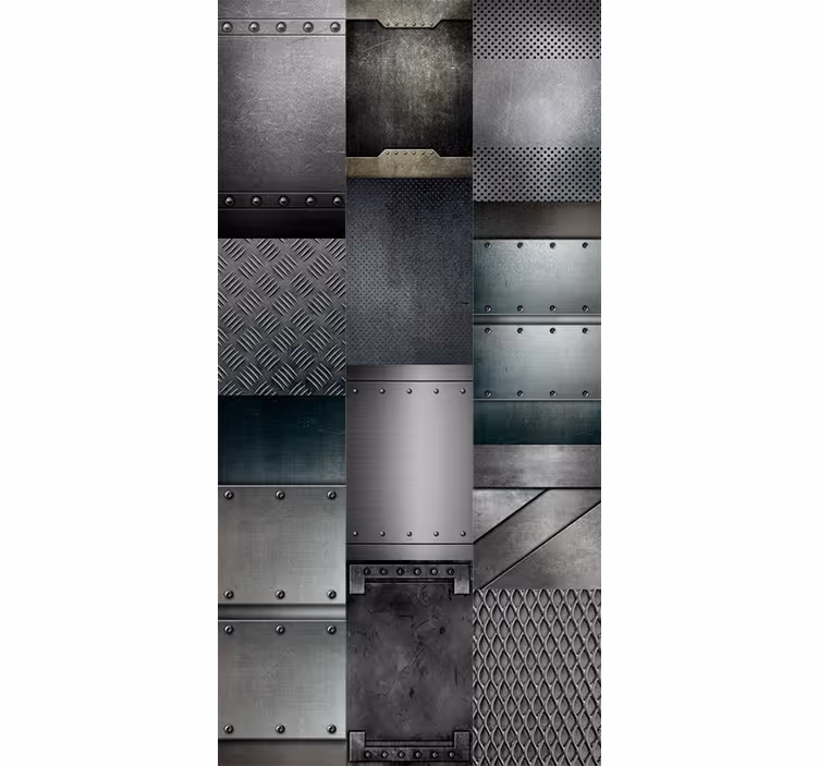 Blind office metal black blocks design - TenStickers