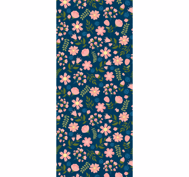 Blind office flowerprint 'floflo' blue - TenStickers