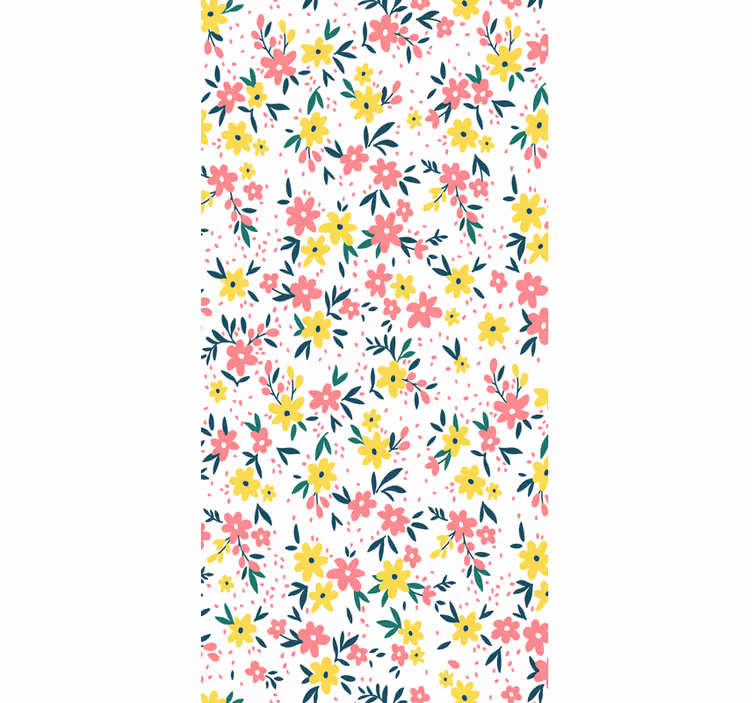 Blind office flowerprint 'ifuru' white - TenStickers