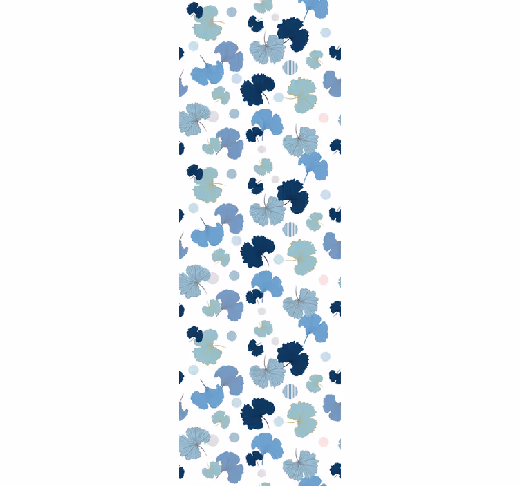 Blind office blue ginkgo leaf - TenStickers