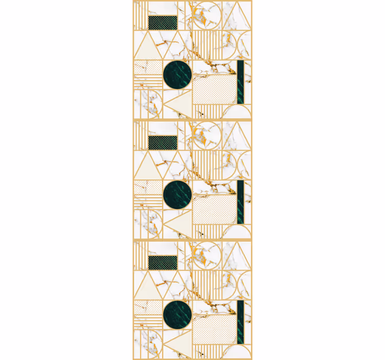 Blind office white marble geometric design - TenStickers