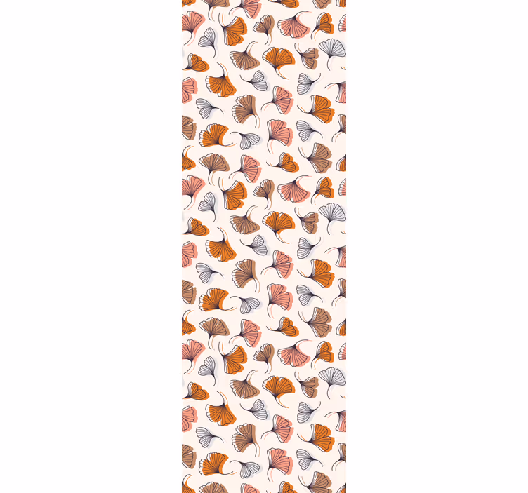 Blind office hand-drawn ginkgo leaves - TenStickers