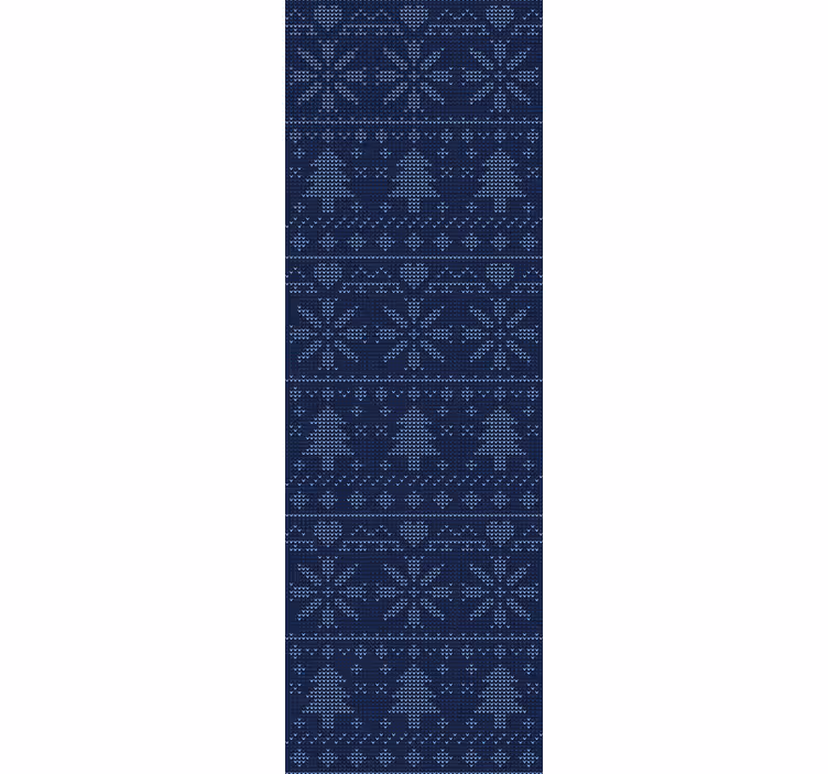 Blind office navy blue christmas knitted pattern - TenStickers