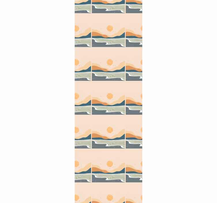 Blind office abstract sunset mountains - TenStickers