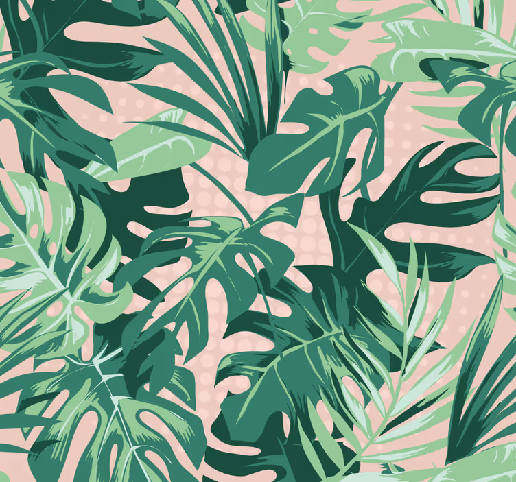 Blind office varied green leaves - TenStickers
