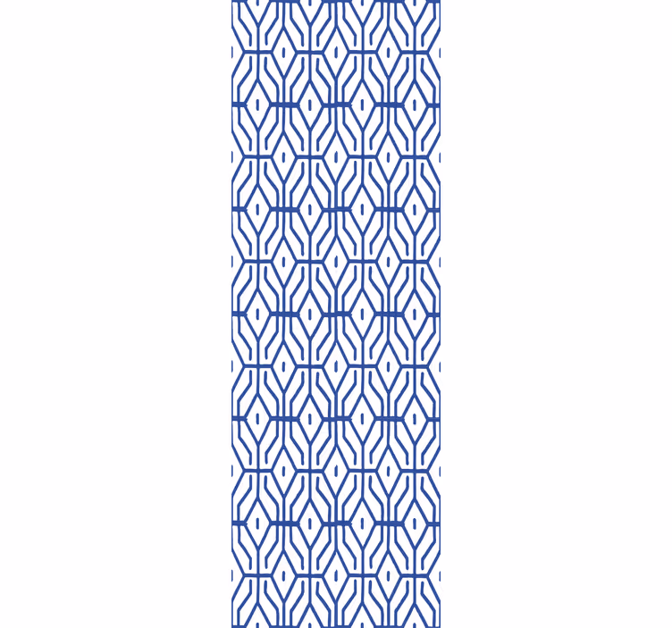Blind teens eclectic decor blue linear pattern - TenStickers