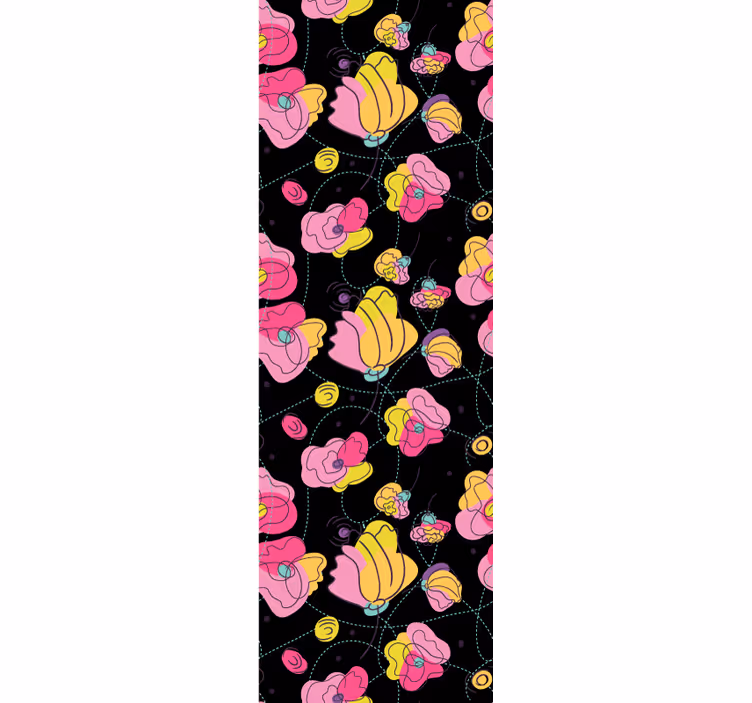 Blind teens neon floral design - TenStickers