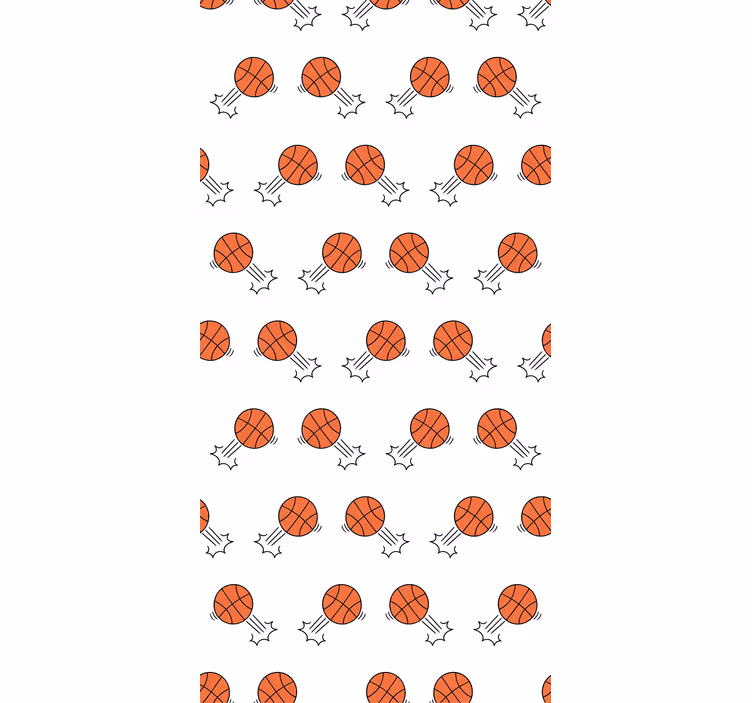 Blind teens background of hand drawn basketballs - TenStickers