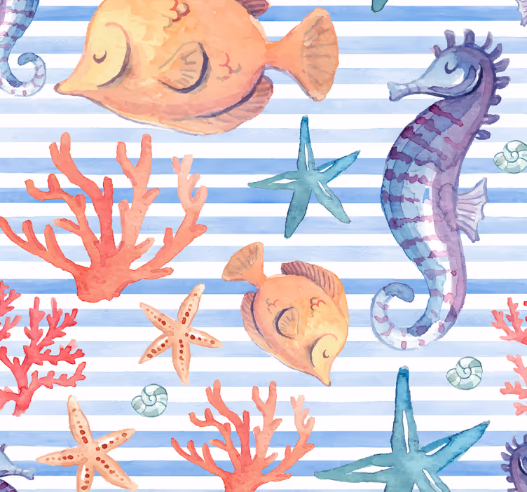 Blind teens ocean creature tiles - TenStickers