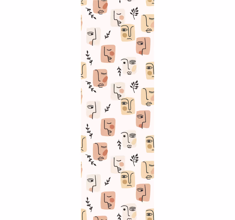 Blind teens abstract faces pattern - TenStickers