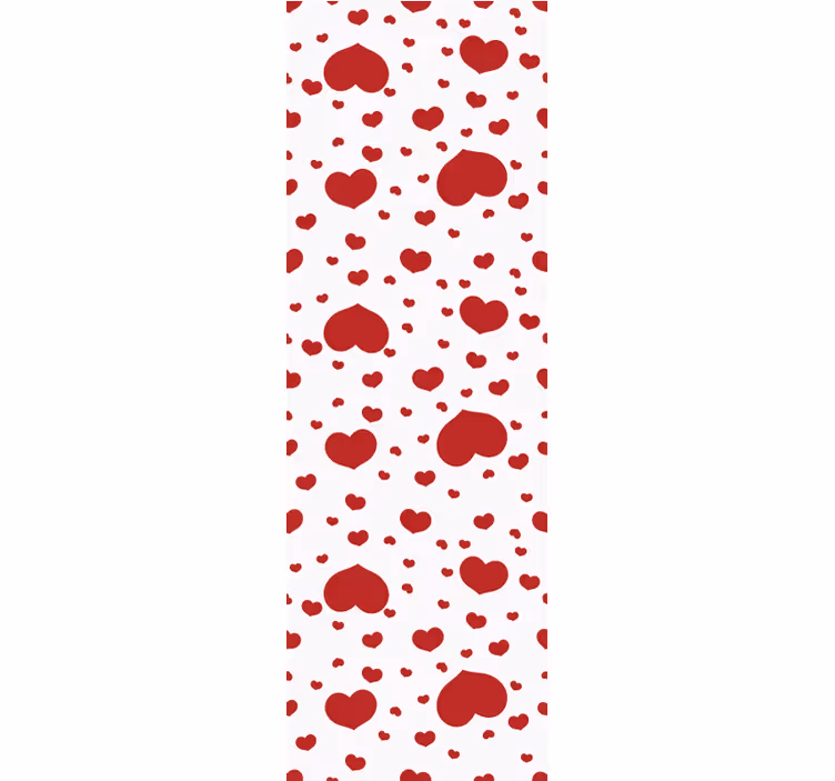 Modern blind patterned with little and big hearts - TenStickers