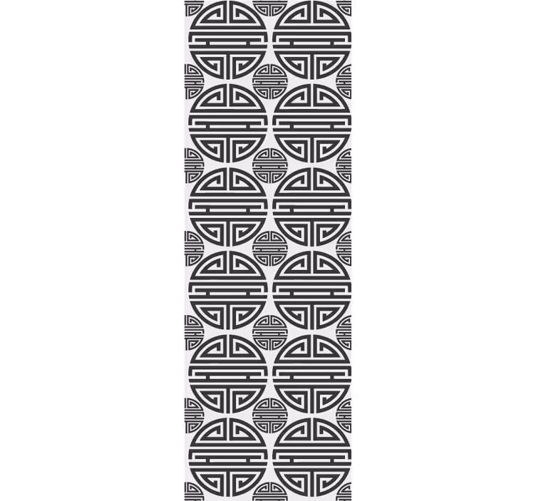 Modern blind asian inspired geometric design - TenStickers