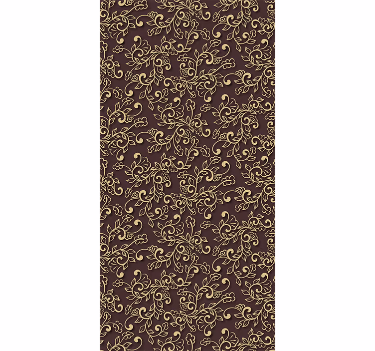Modern blind in golden leaf design - TenStickers