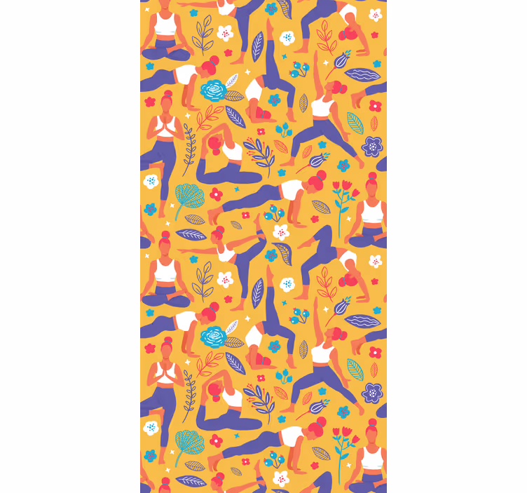 Modern blind hand drawn yoga design - TenStickers