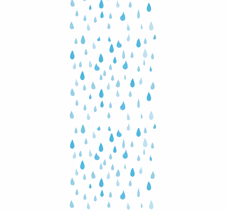 Modern blind in blue watercolor drops - TenStickers