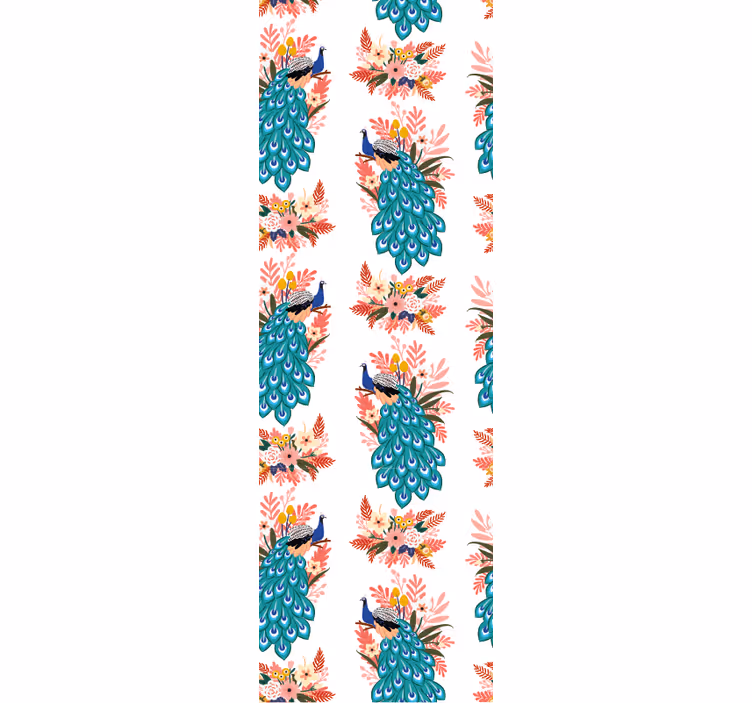 Modern blind beautiful blue peacock - TenStickers