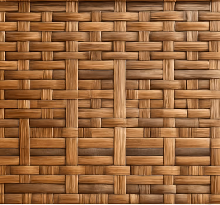 Pattern roller blind rustic dark willow weave - TenStickers