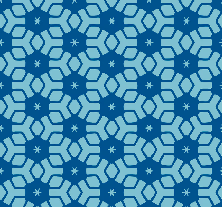 Bathroom blind in blue tiles - TenStickers