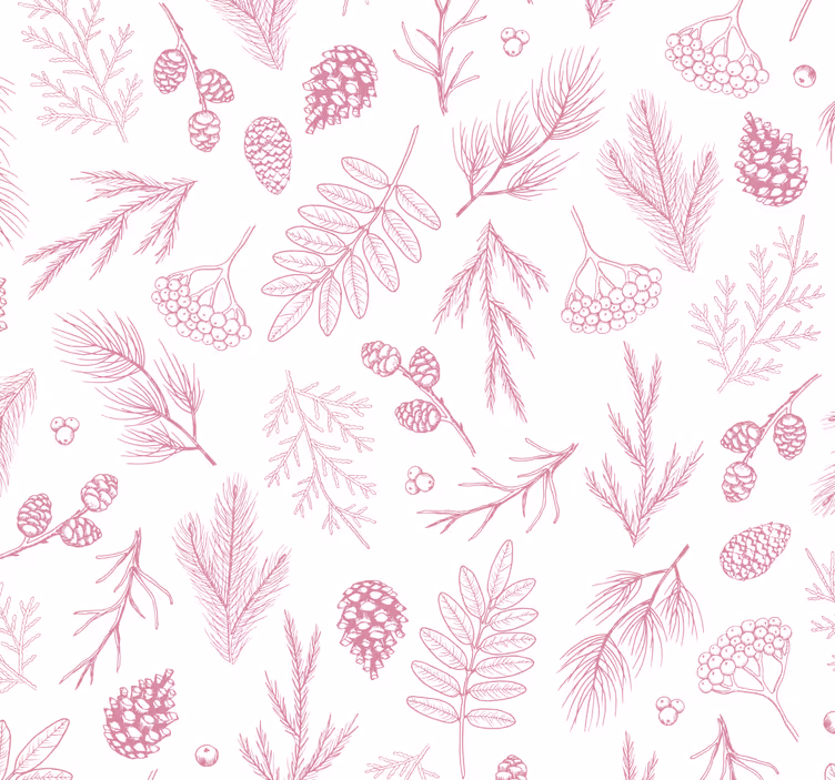 Bathroom blind white background with pink pine - TenStickers
