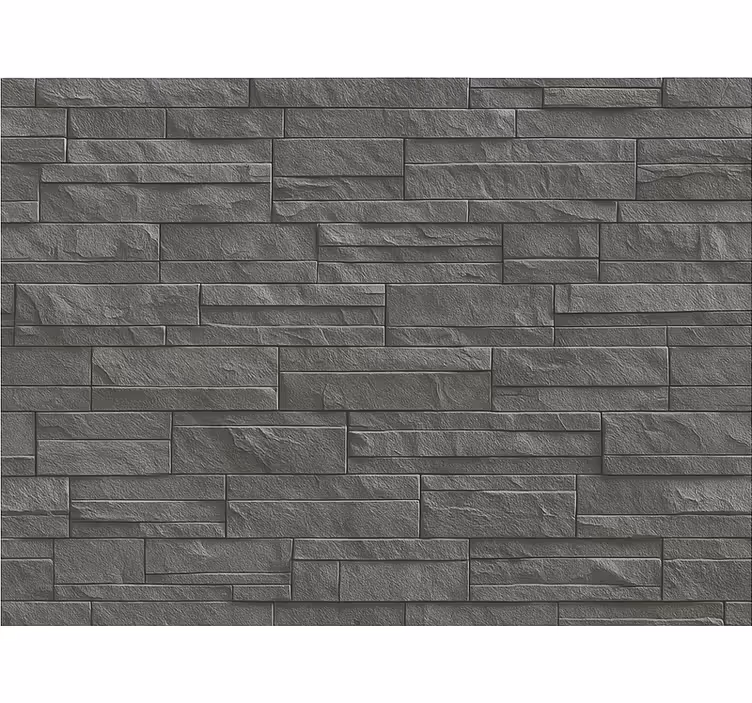 Blind grey charcoal ledge stone - TenStickers