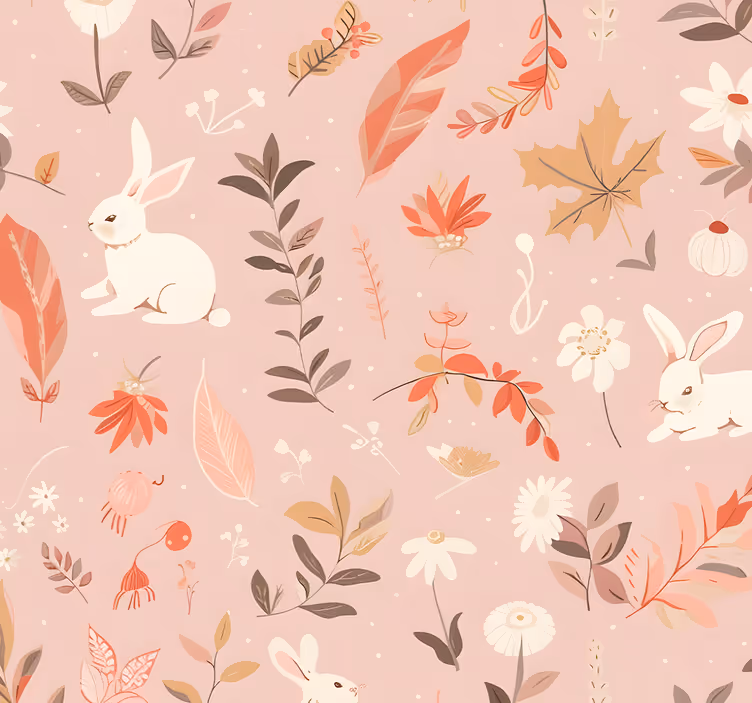 Blind pink autumn forest pattern - TenStickers