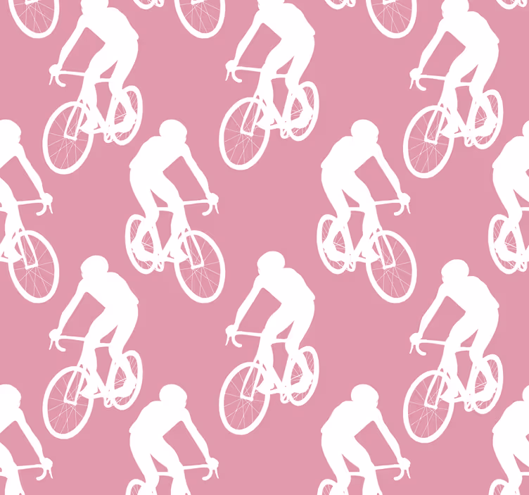 Blind pink white cyclists design - TenStickers