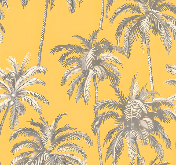 Blind yellow tropical palm trees design - TenStickers