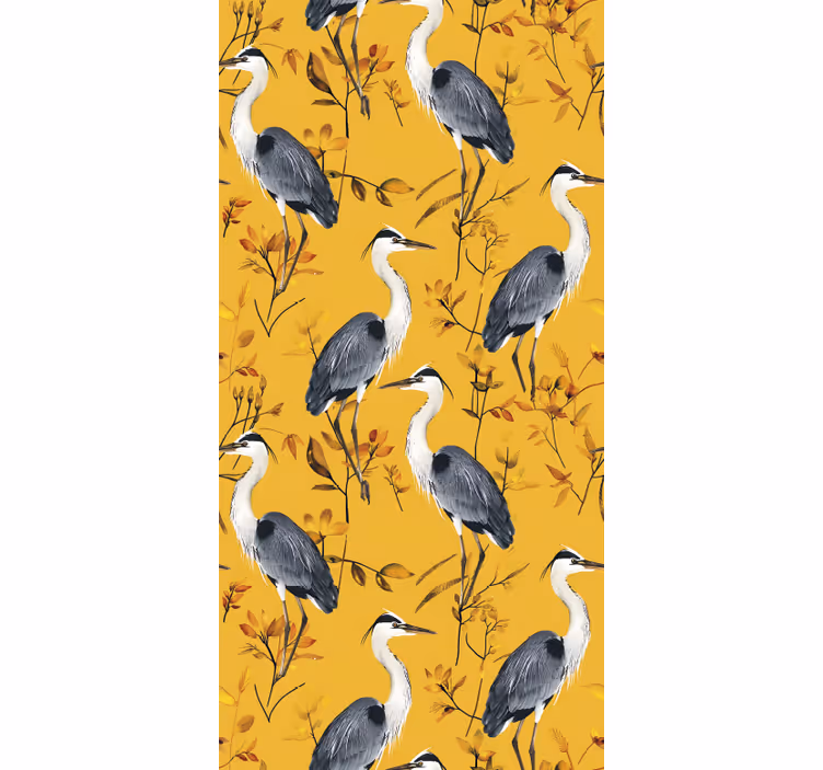 Blind yellow herons design - TenStickers