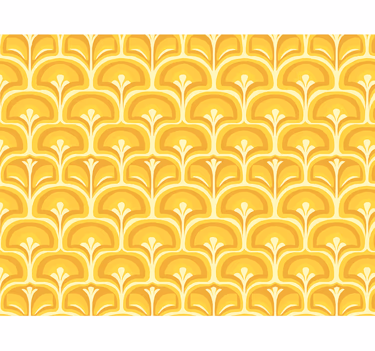 Blind yellow retro 70s yellow figures - TenStickers
