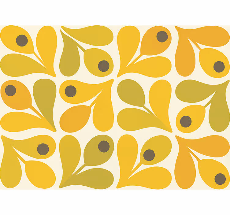 Blind yellow retro yellow geometrics - TenStickers