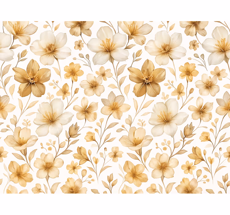Blind yellow realistic floral pattern - TenStickers