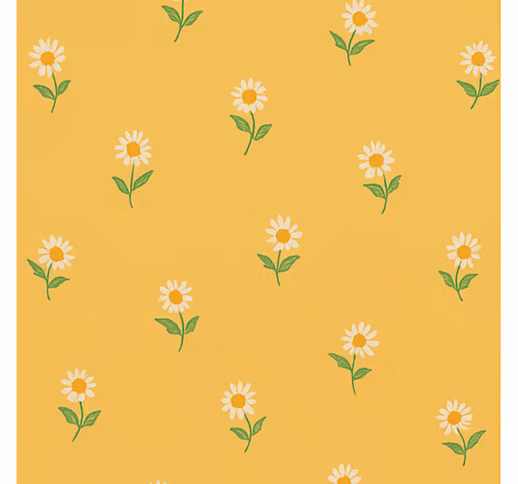 Blind yellow 1940s daisy nursery design - TenStickers
