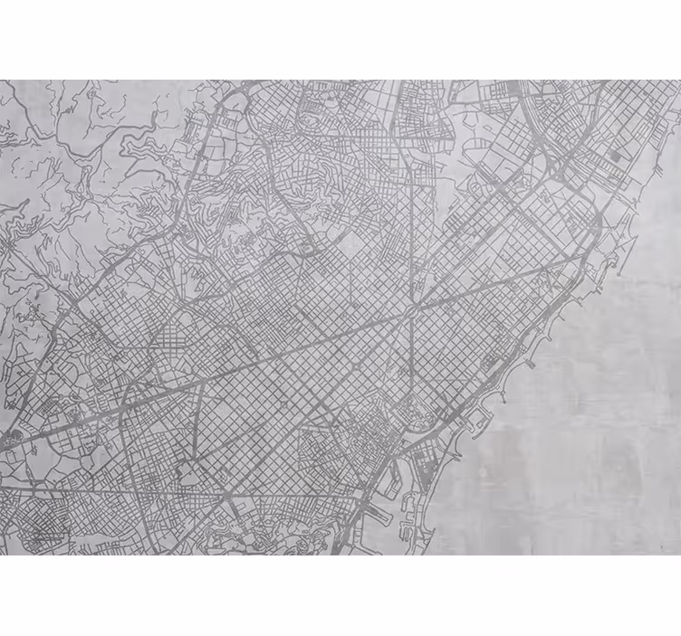 Blind kitchen city map of barcelona - TenStickers