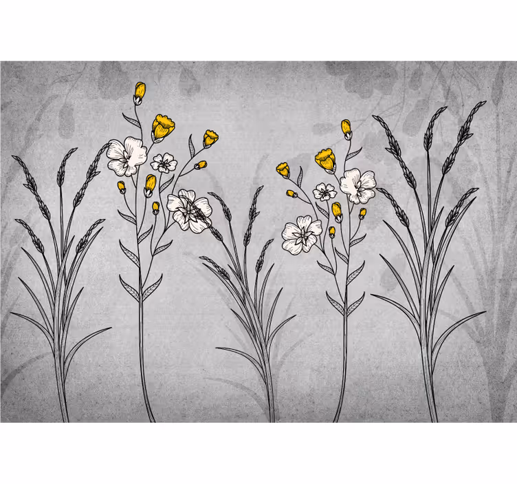 Blind kitchen scandinavian grey plant decor - TenStickers