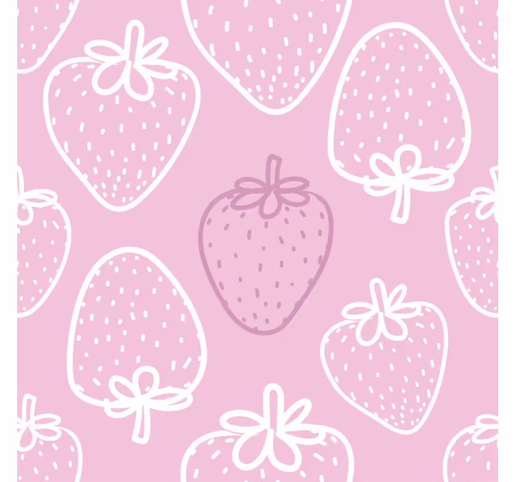 Blind kitchen seamless pink strawberry wrap pattern - TenStickers