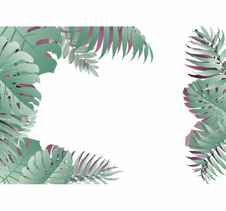 White window blind retro tropical rainforest design - TenStickers