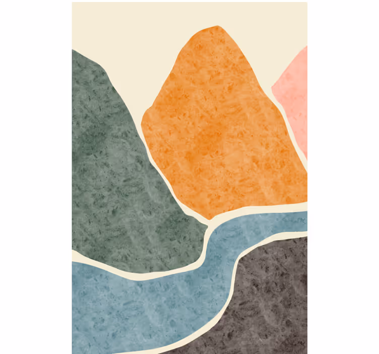 Living room blind modern abstract painting - TenStickers