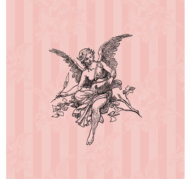 Living room blind with toile jouy pattern design - TenStickers