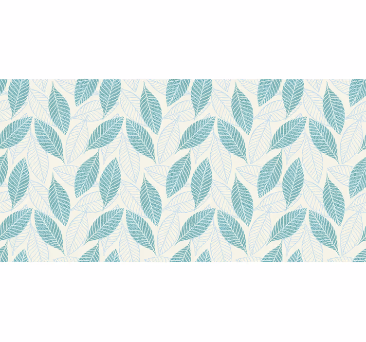 Living room blind with artistic abstract leaves - TenStickers