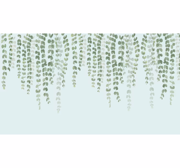 Living room blind with stylish hanging plants - TenStickers