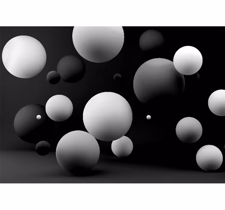Black roller blind with white dots on black background - TenStickers