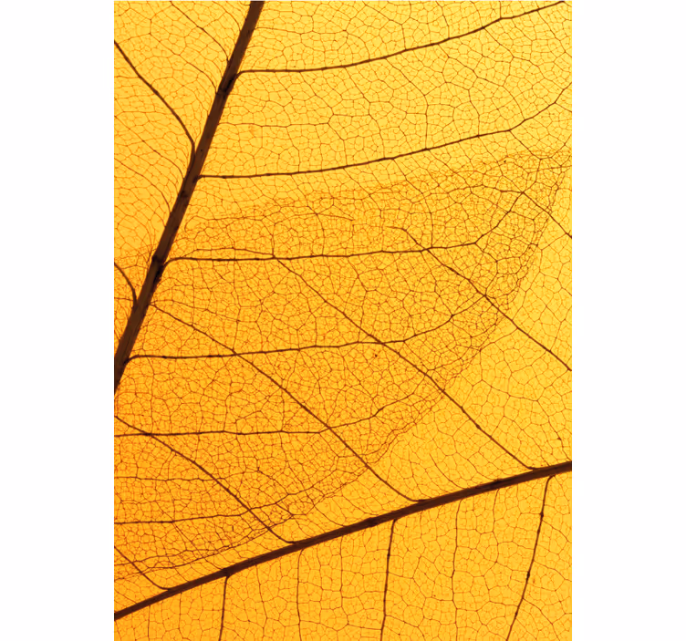 Blind yellow botanical leaf pattern - TenStickers
