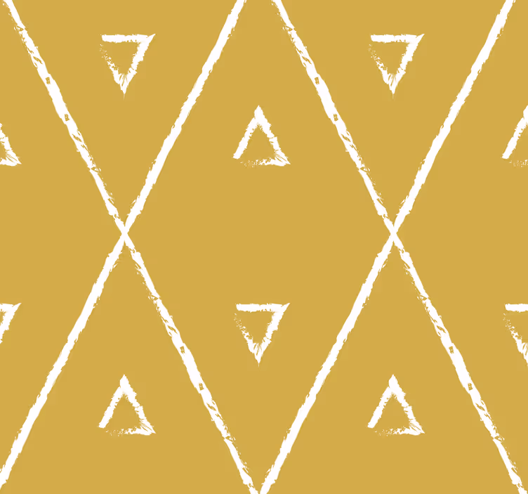 Blind yellow geometric rhombus design - TenStickers