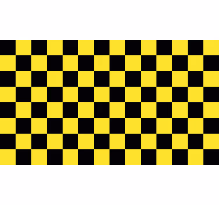 Blind yellow yellow and black chess board - TenStickers