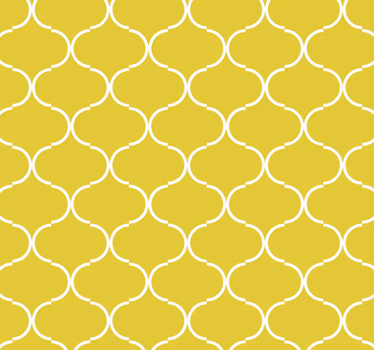 Blind yellow geometric line design - TenStickers
