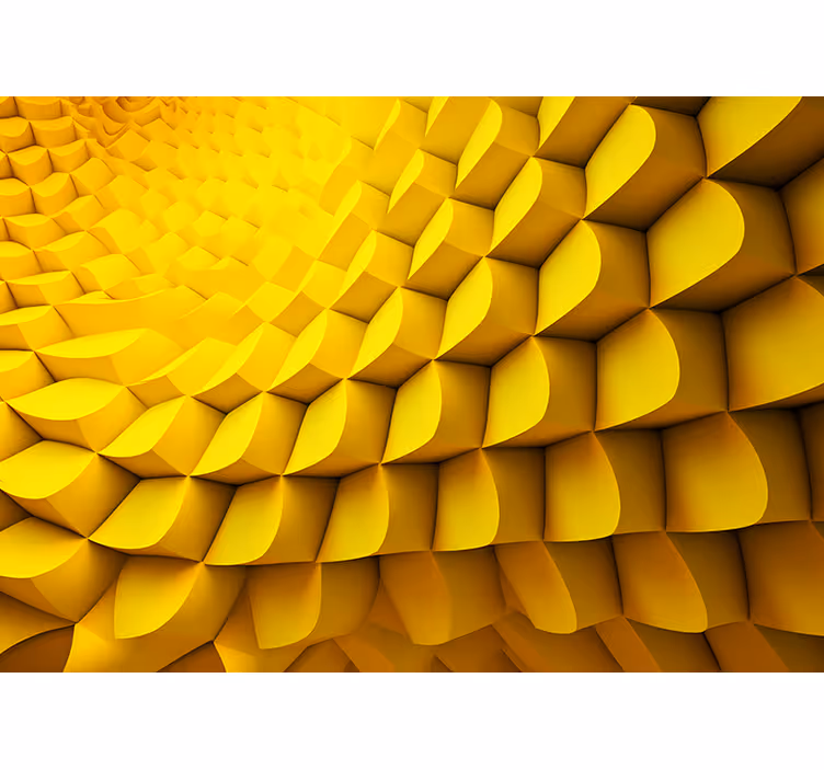 Blind yellow futuristic geometry design - TenStickers