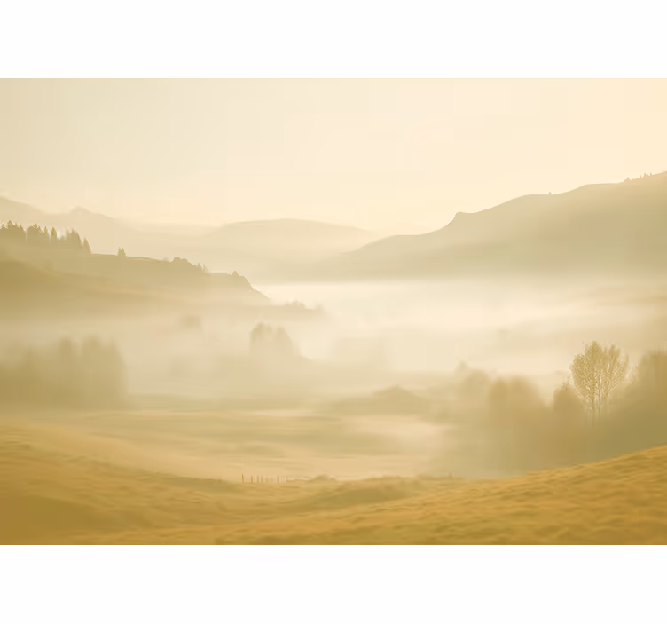 Blind beige with soft and hazy views - TenStickers